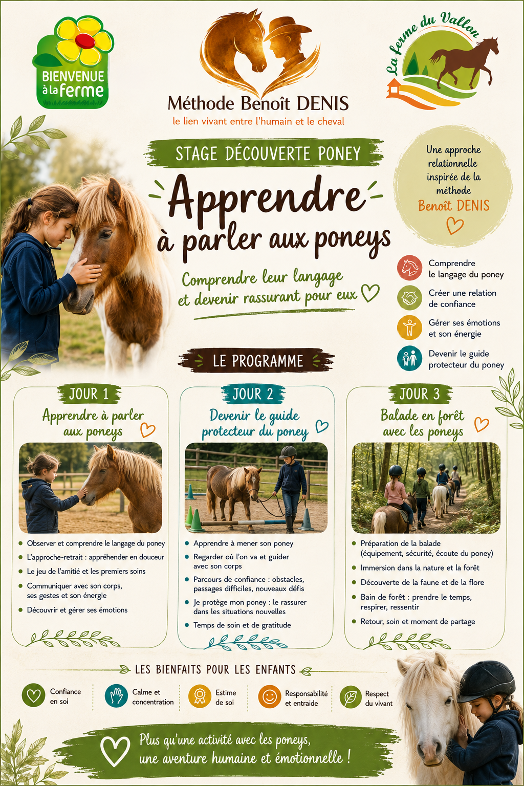 Stage Apprendre à Parler aux Poneys du 22 au 24 juillet 2026